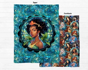 Stained Glass NOLA Princess Blanket Panel